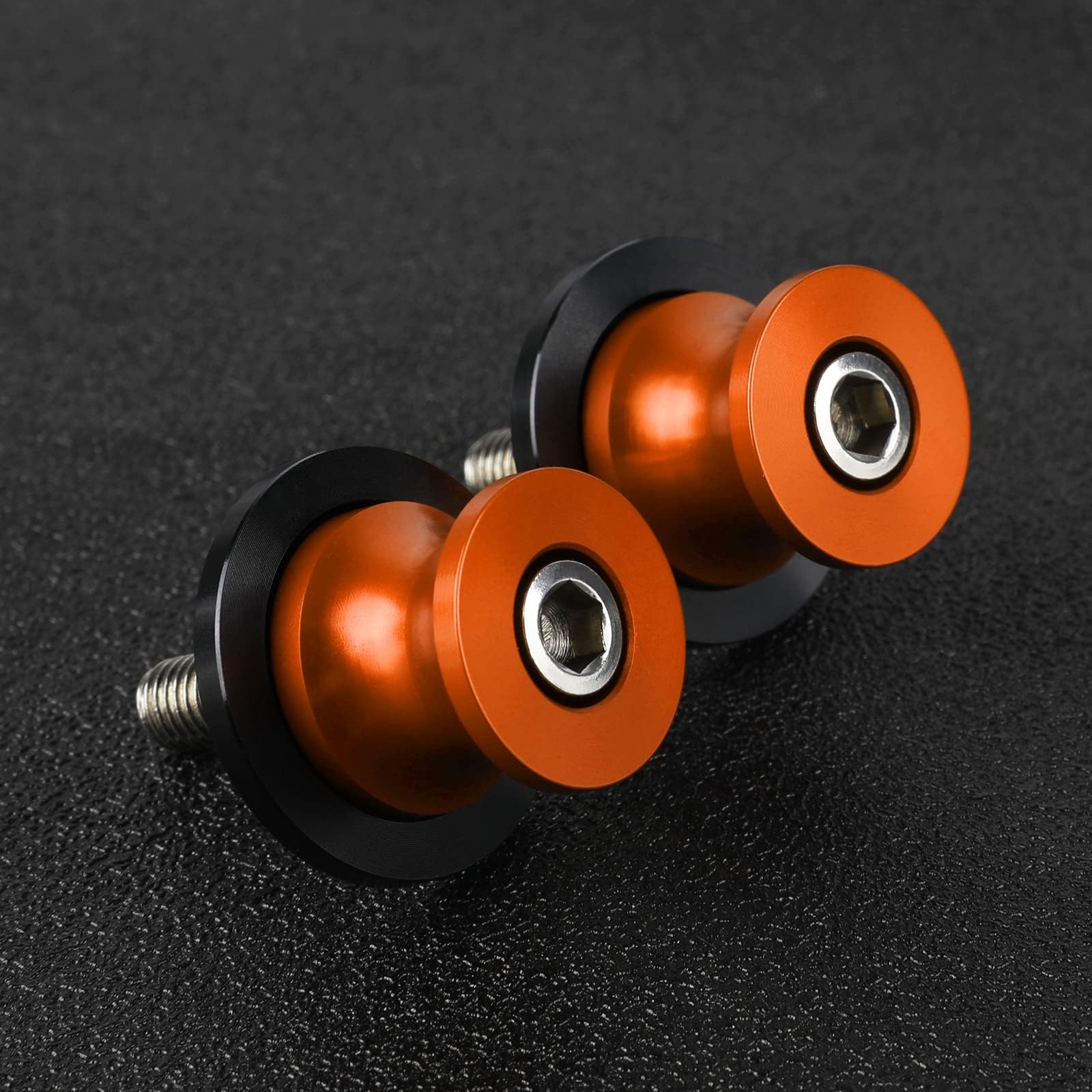 2pcs Moto Diabolos M10*1.25 10mm Bobine Universel pour Duke 125 390 RC125 RC390 Z750 Z1000 Ninja 250 400 ER-6N ZX10R ZX6R FZR 1000 400 600R-Orange