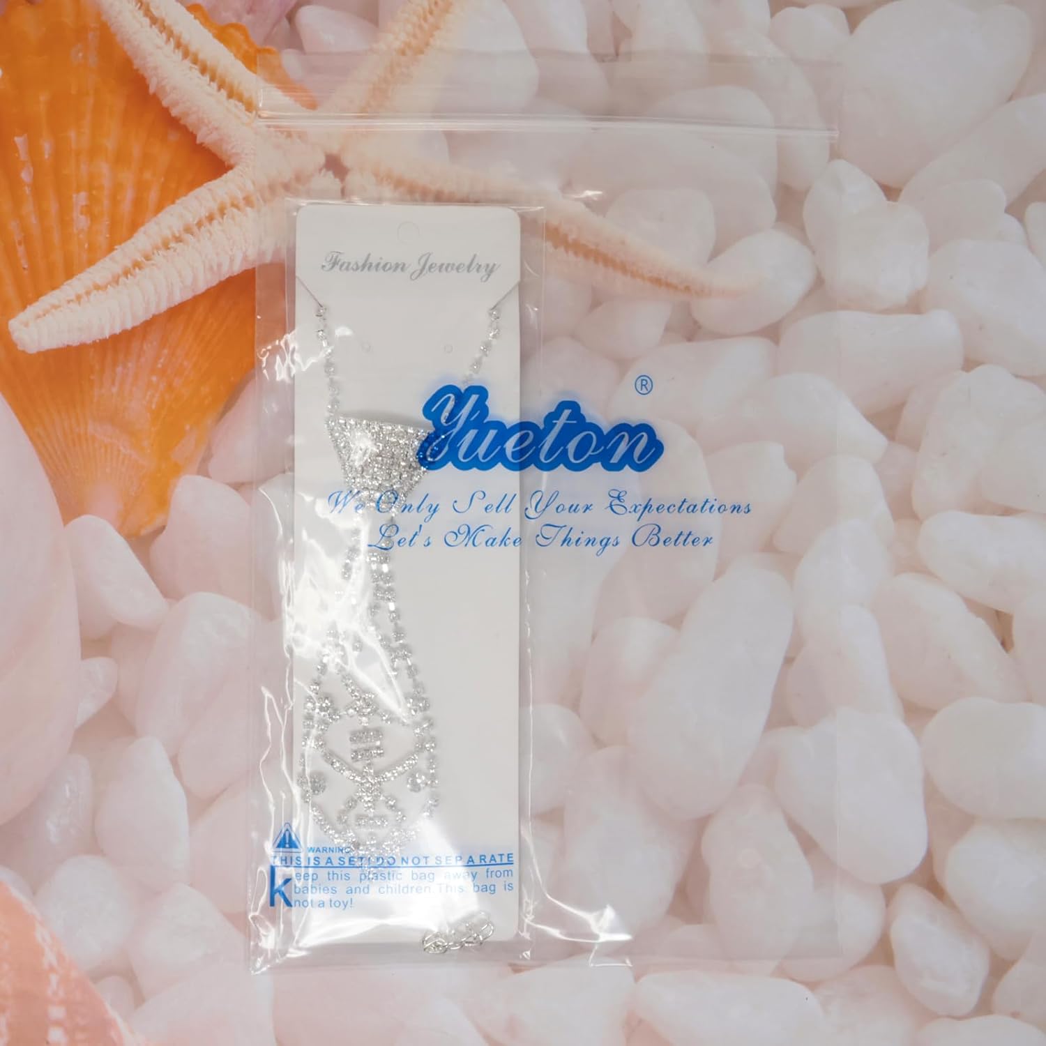 yueton 1PCS Imitation Rhinestone Necktie Necklace Tie Necklace Silver Collar with Claw Chain for Bride Wedding Accessories Women Accessories - Image 7