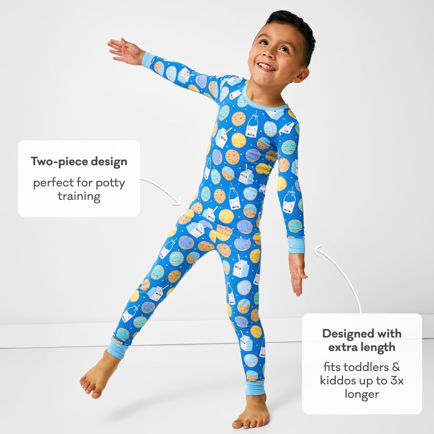Little Sleepies Two-Piece Pajama Set for Boys & Girls, Soft Viscose from Bamboo Toddler Pajamas for Kids, Family Matching PJs - Image 6