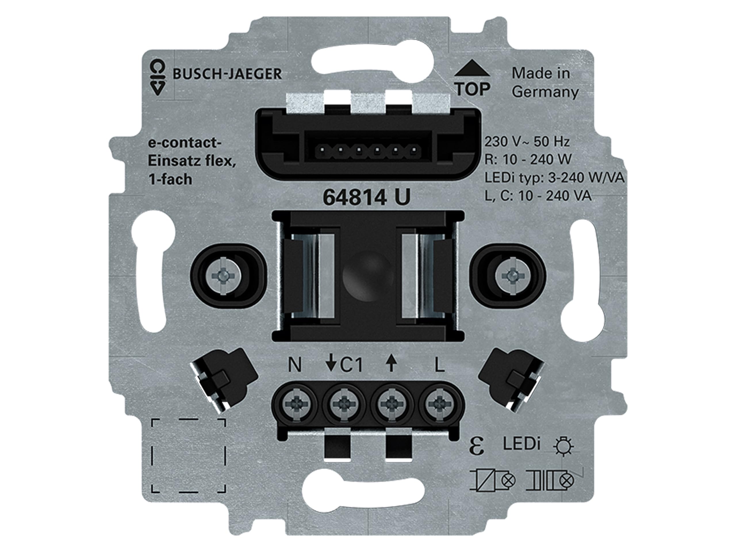 Busch-Jaeger 64814 U e-contact-Einsatz flex 1-fach 230 V