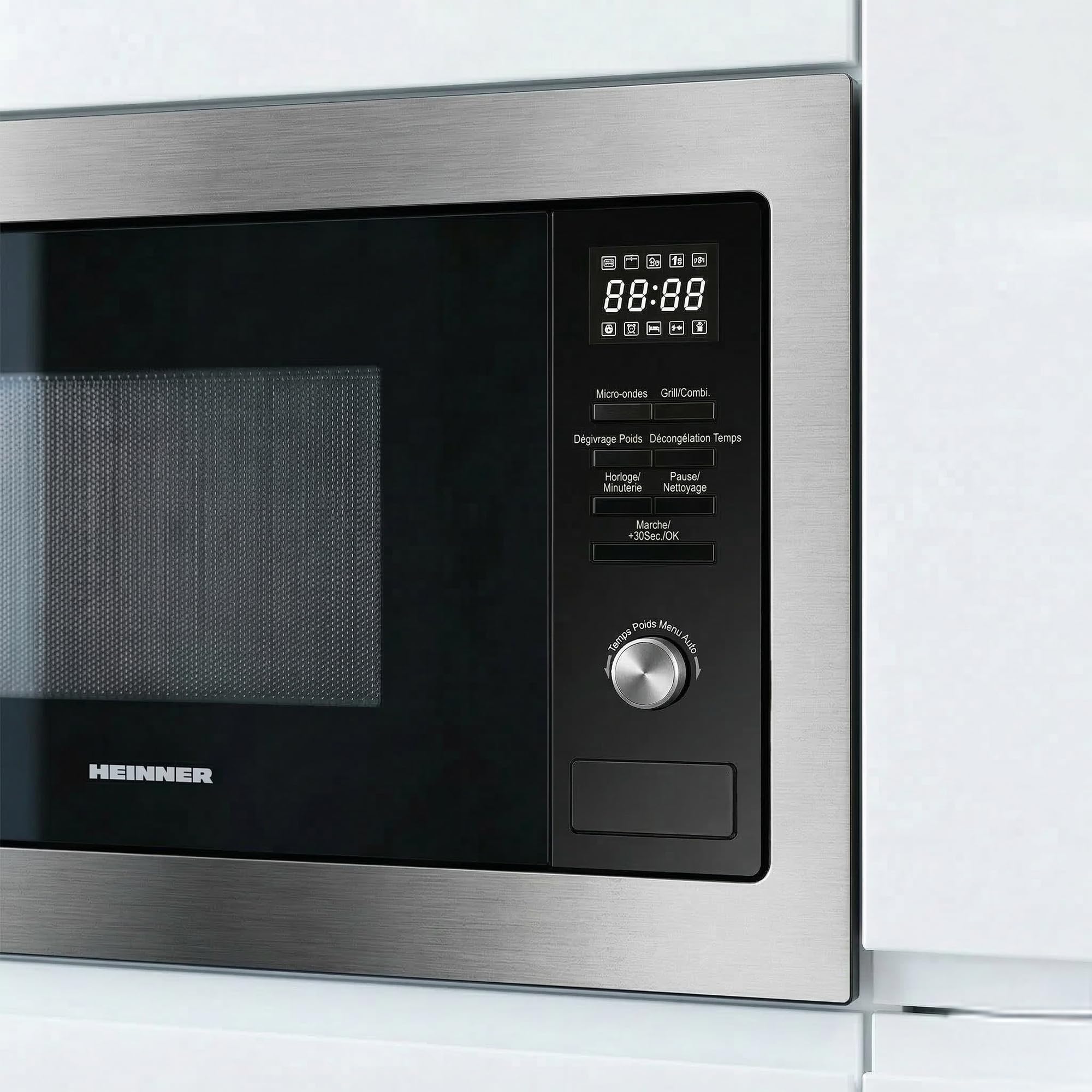 HMW-MDBI25GDIX Einbau-Mikrowellenofen – Digitale Steuerung, 1000 W Grill, Kombi- & Auftaufunktionen, Edelstahl-Design, Platzsparend, Gleichmäßige Erwärmung, Zuverlässig, 5 Jahre Garantie