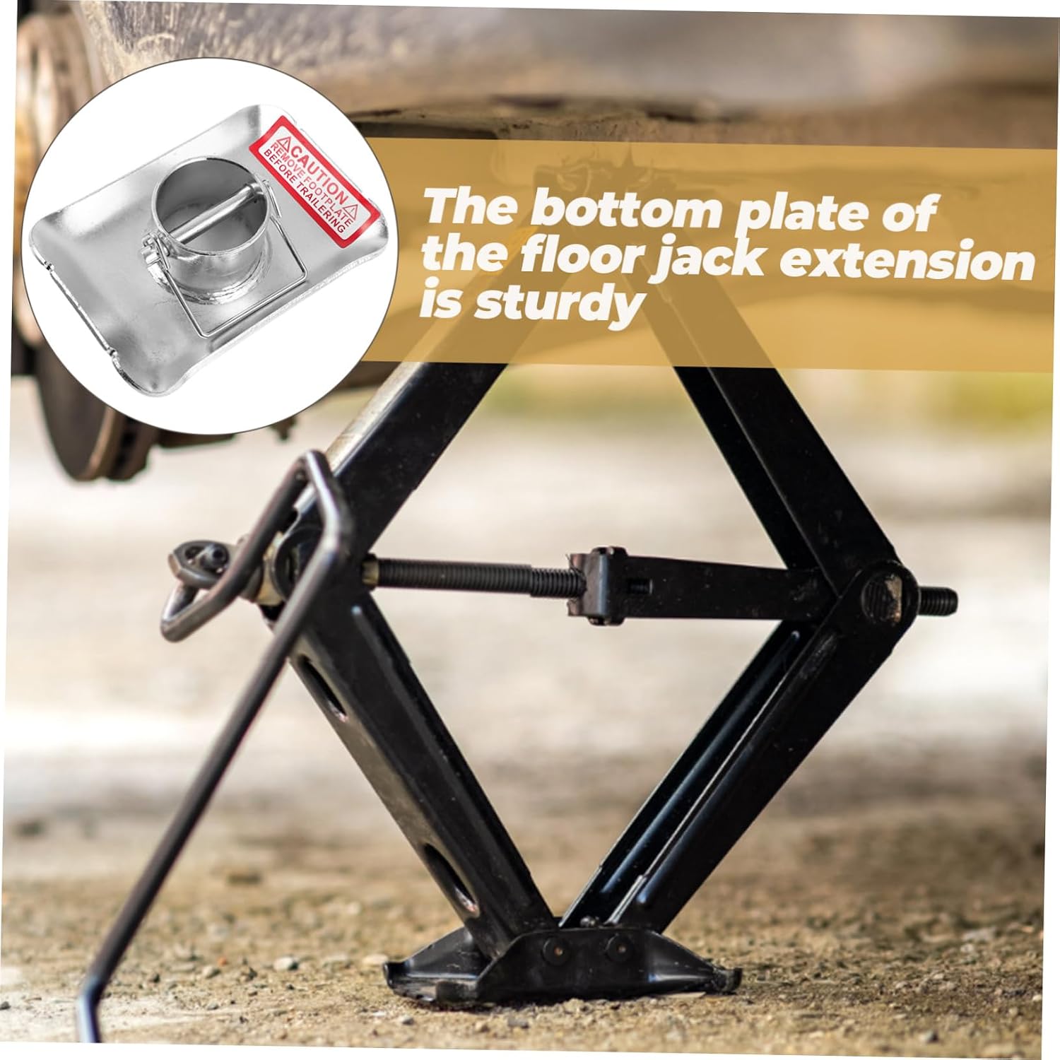 SOLUSTRE Rv Trailer Jack Foot Plate Easy Hand Operation Jack Foot Stabilizer Accessories