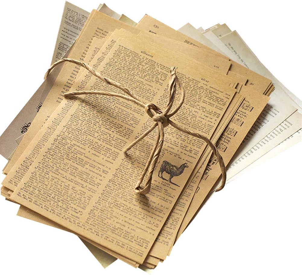 114 Pcs Junk Journal Pages Vintage Ephemera Pack Kraft Paper, Junk Journal Vintage Paper for Scrapbooking and Decoupage