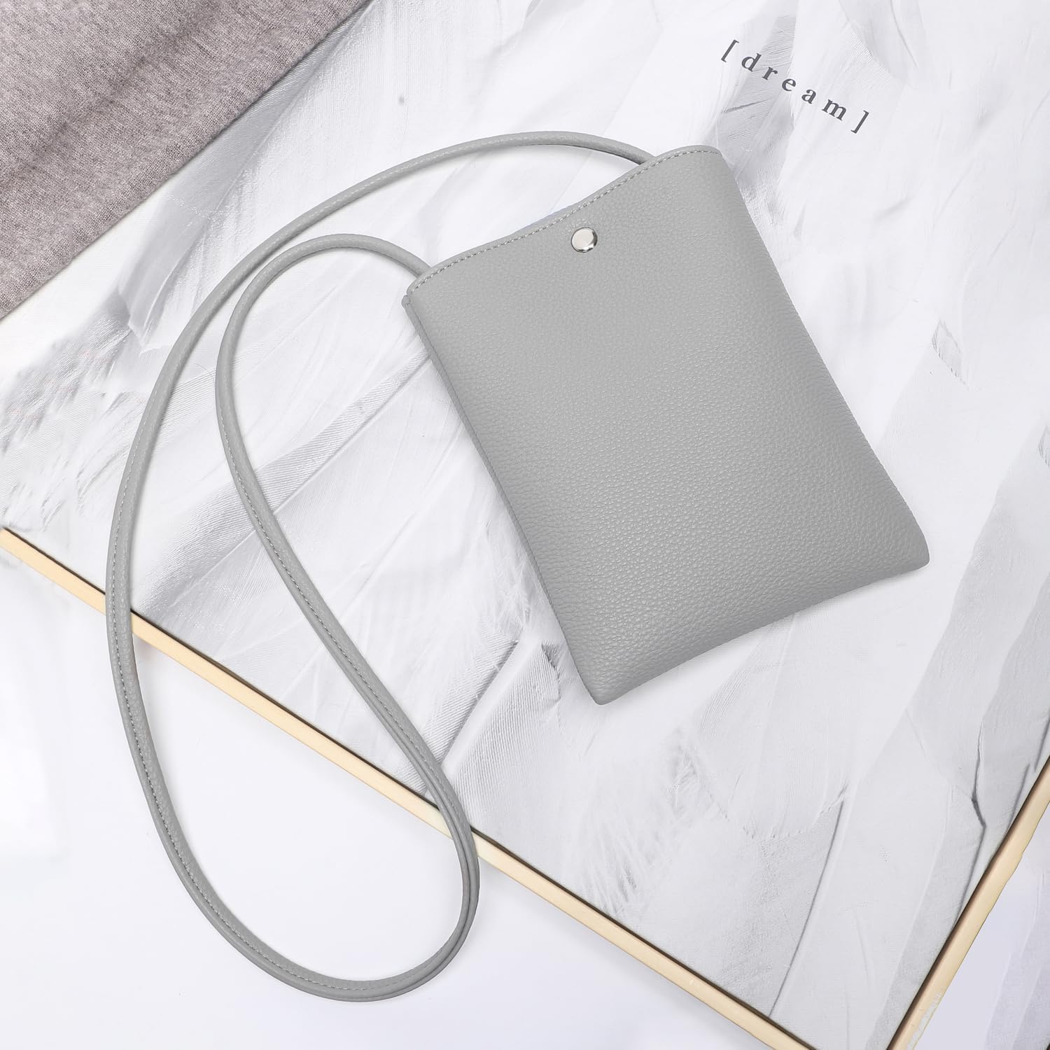 Pure Nylon Mobile Phone Bag Mini Cloth Bag ins Style Japanese Simple and Versatile Messenger Small Square Bag - Image 7