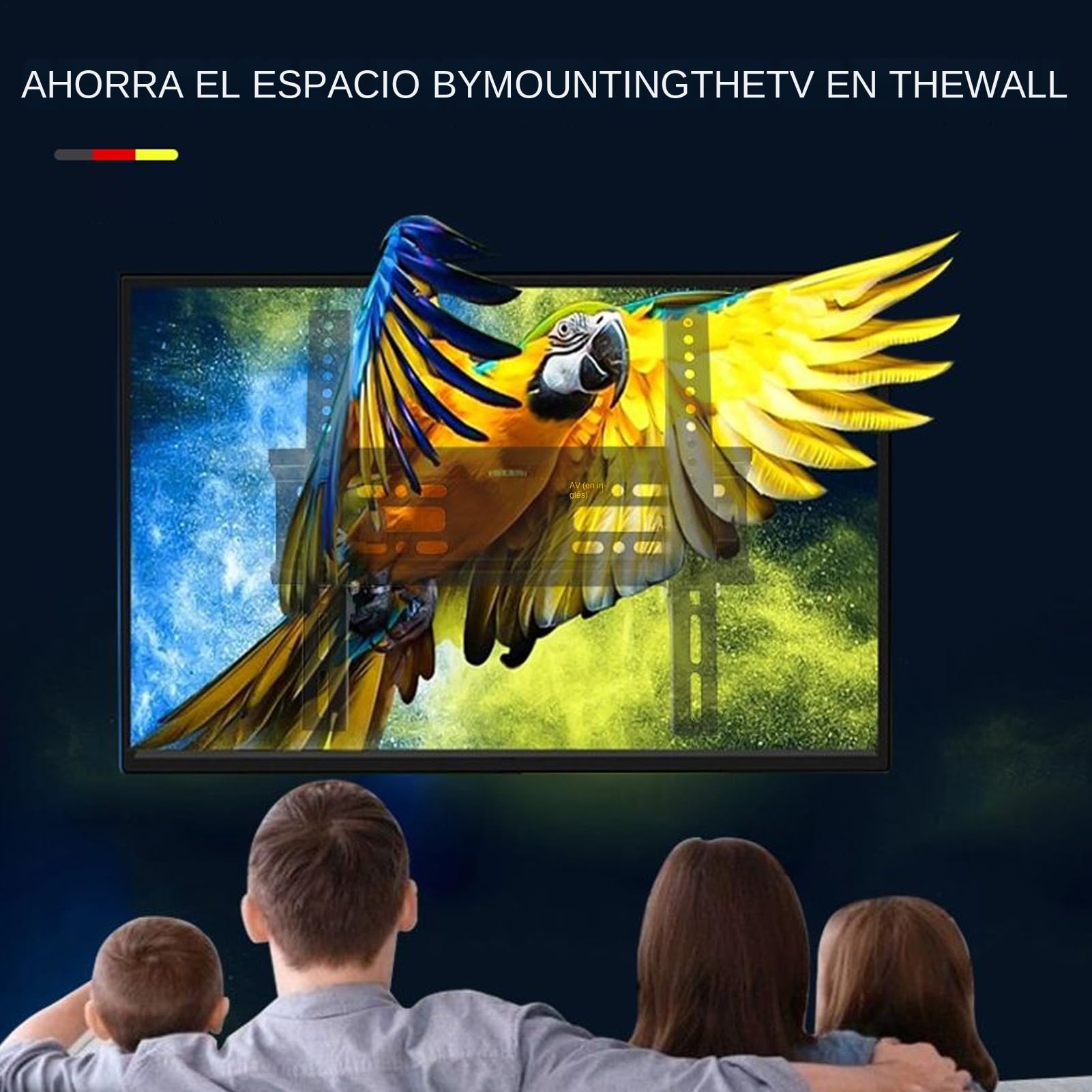 Supporto TV a Parete Supporto TV Con Sollevamento Monitor | Attacco Schermi Sottili per Curvo e Ideale per Hotel e Soggiorno