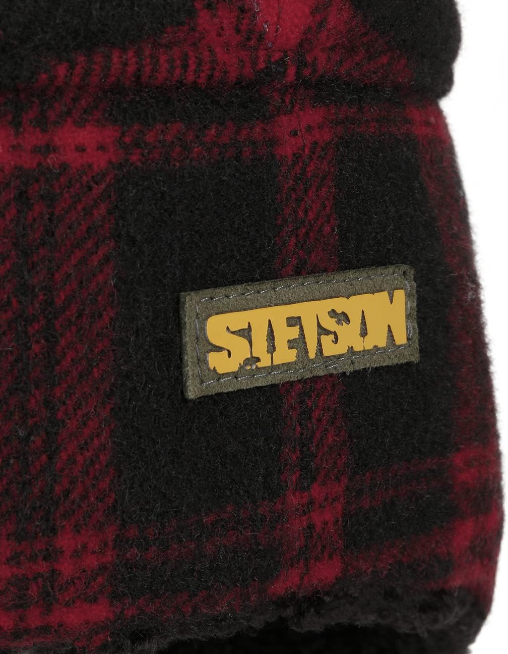 Stetson Country Check Lapeer Aviator Cap Wool Earflaps Plaid Faux Fur Unisex Autumn Winter