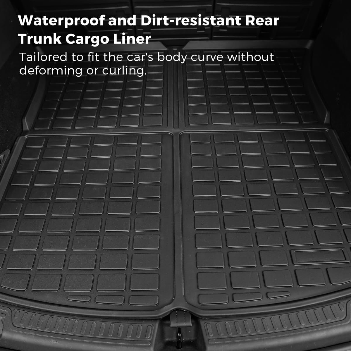 Model Y 2020-2024 Custom Floor Mats, Front and Rear Trunk Mats, TPE Material, All-Weather Protection, 5-Seater