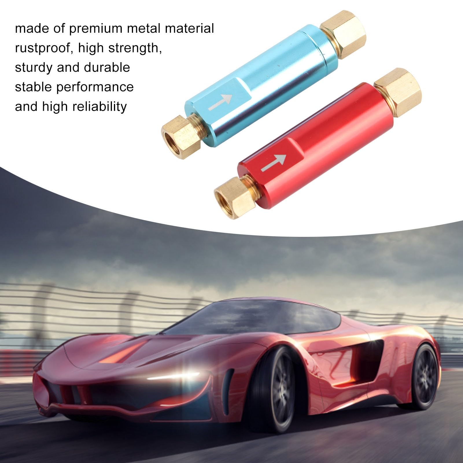 2pcs Valve Résiduelle Métal Frein Résiduel Pression Clapet Anti-retour Universel pour les Voitures de Course