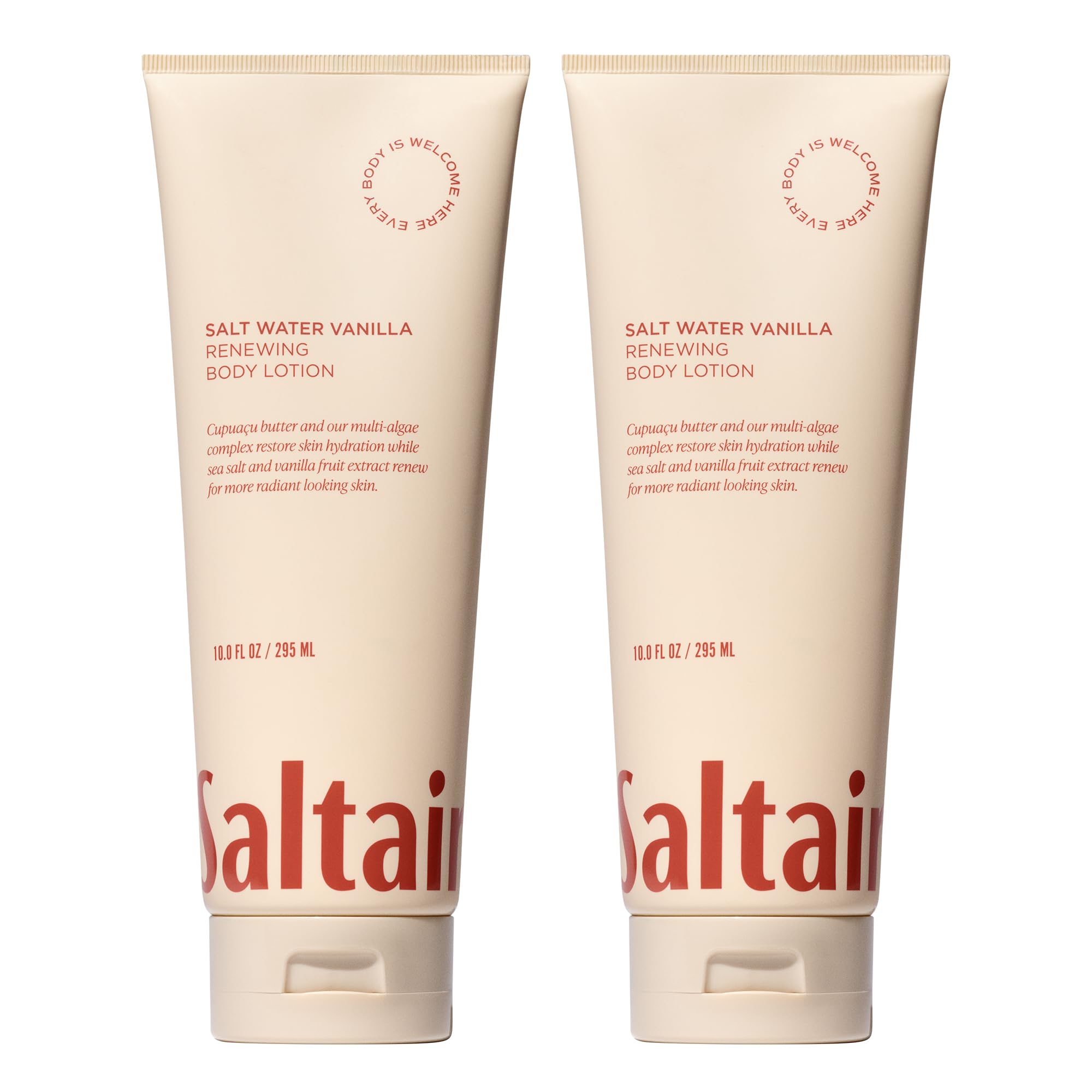 Saltair Body Lotion | Salt Water Vanilla Daily Moisturizer | 2x 10oz Tubes