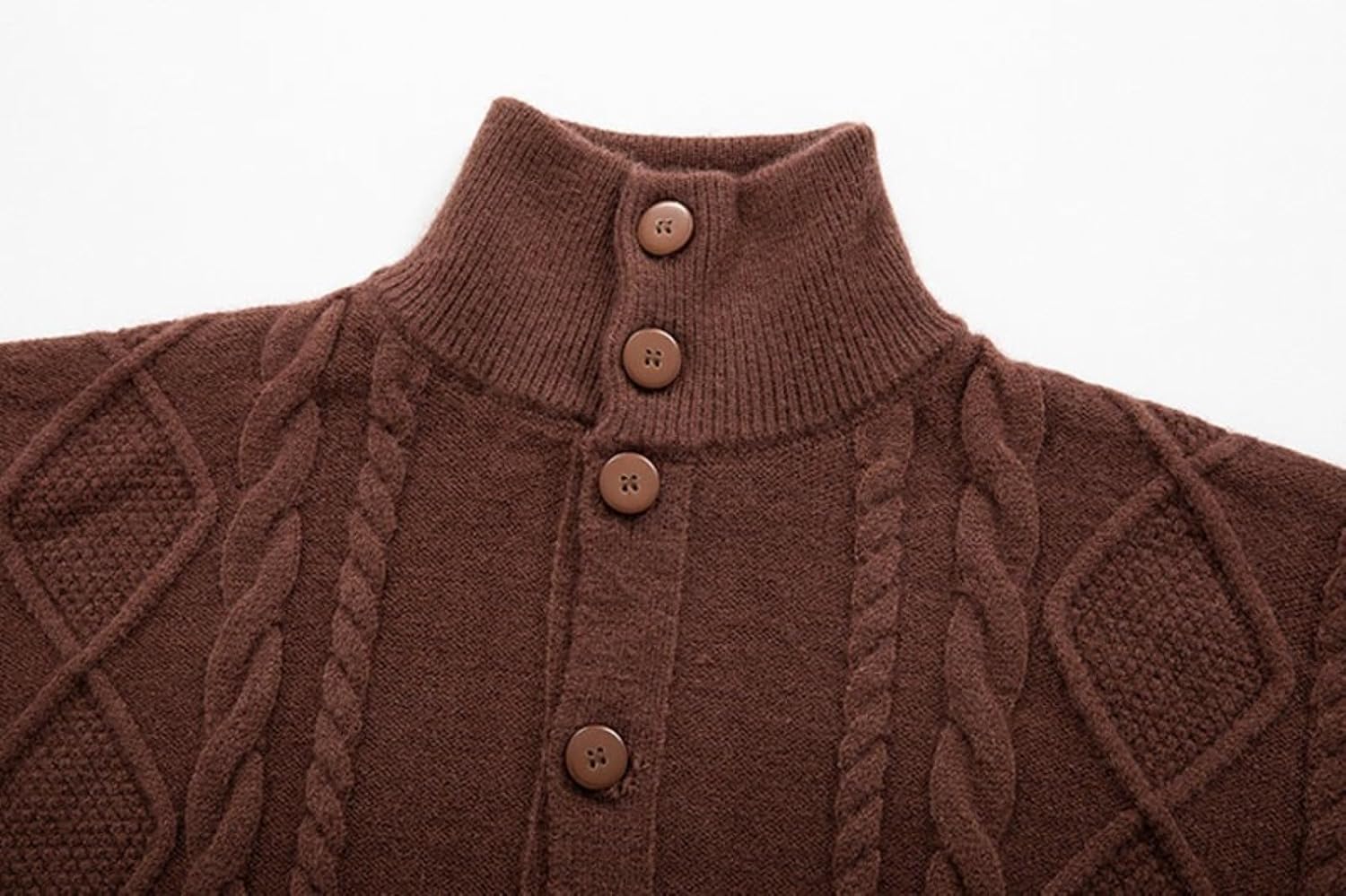 Men's V-Neck Slim Fit Cardigan, Button Front Knit Sweater for Young Adults