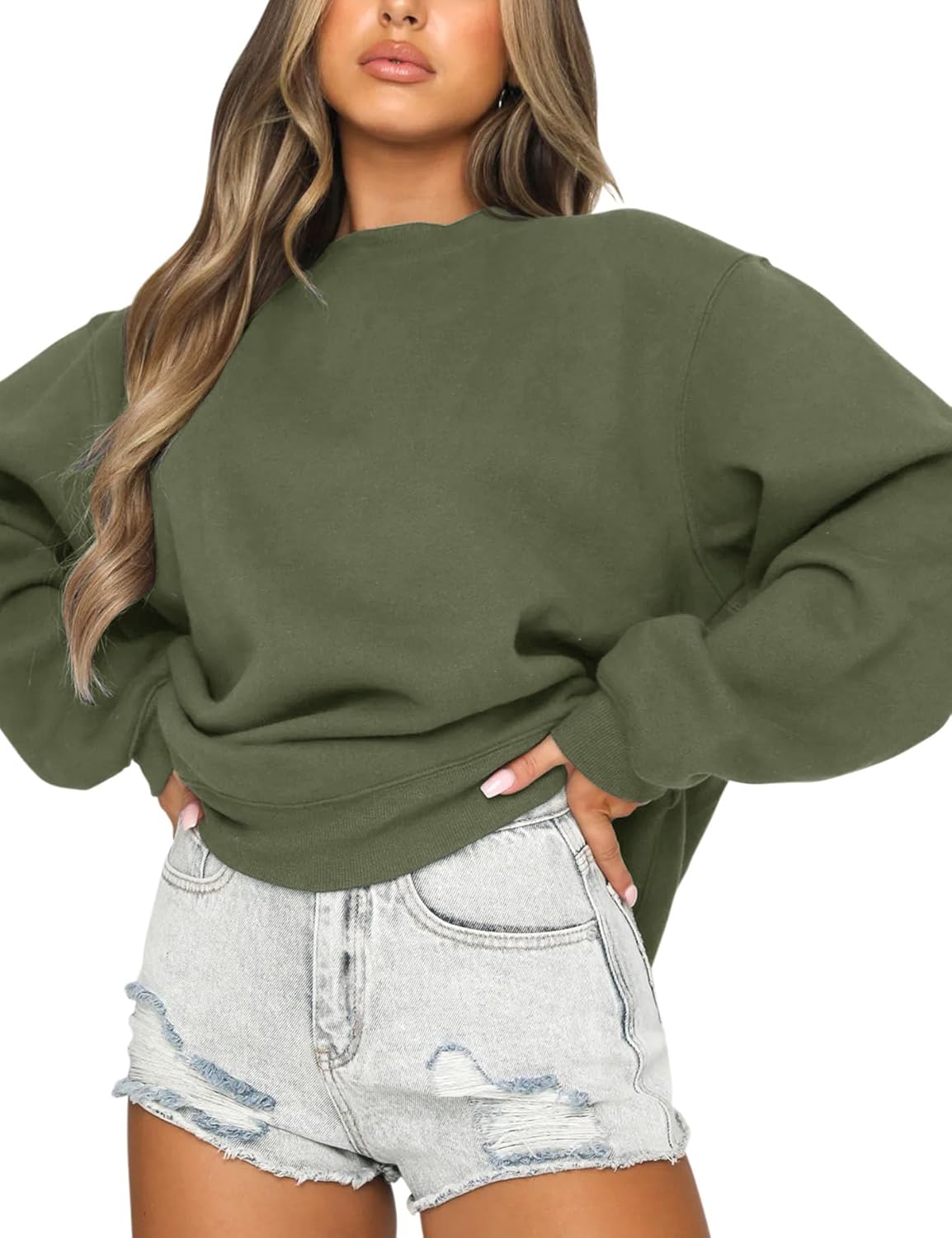Orchidays Women's Casual Crewneck Sweatshirt Long Sleeve Loose Fitting Pullovers Fall Tops - Image 3