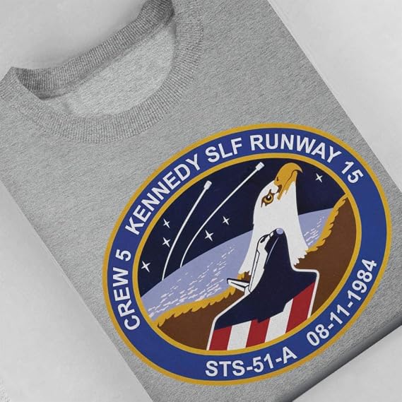 All+Every NASA STS 51 A Discovery Mission Badge Men's Sweatshirt
