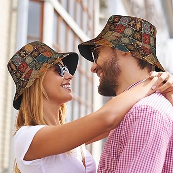 WTTRAEHHM (African Style Patchwork) Outdoor Bucket Hat