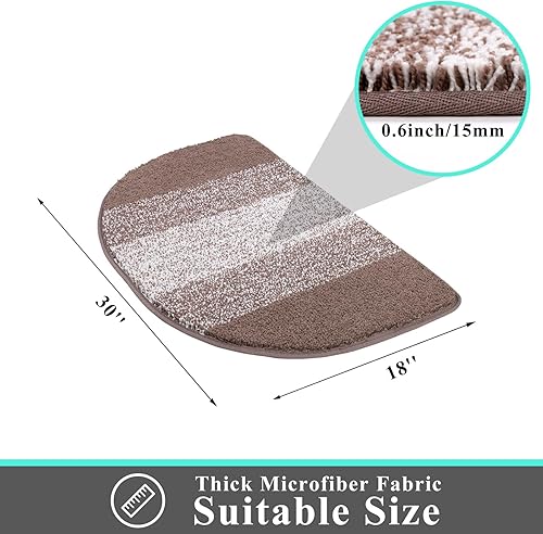 Miniatura 2 de Vaukki Tapete para puerta de entrada, antideslizante, absorbente, atrapador de barro, tapetes interiores de perfil bajo, suaves, lavables a máquina,