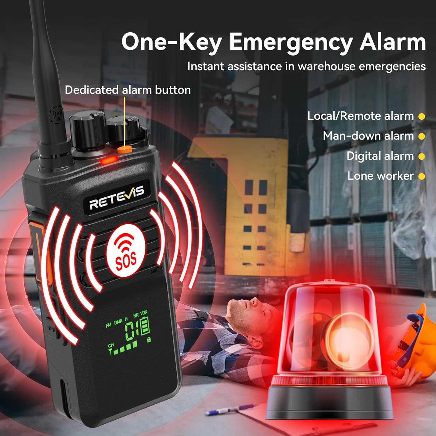 Retevis NR40 One-Key Emergency Alarm