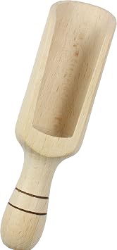 efo Large Wooden Scoop Rustic Bathsalt Scoop - Multipurpose Wooden Spoon - Wood Salt and Spice Scoop Stylish Wooden Candy Spoon - Washing Powder Scoop 18cm 7.1"