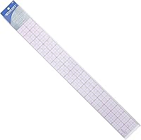 Westcott B-85 18-Inch 8ths Graph Beveled Ruler with Zero Centering Scale for Drafting & Drawing