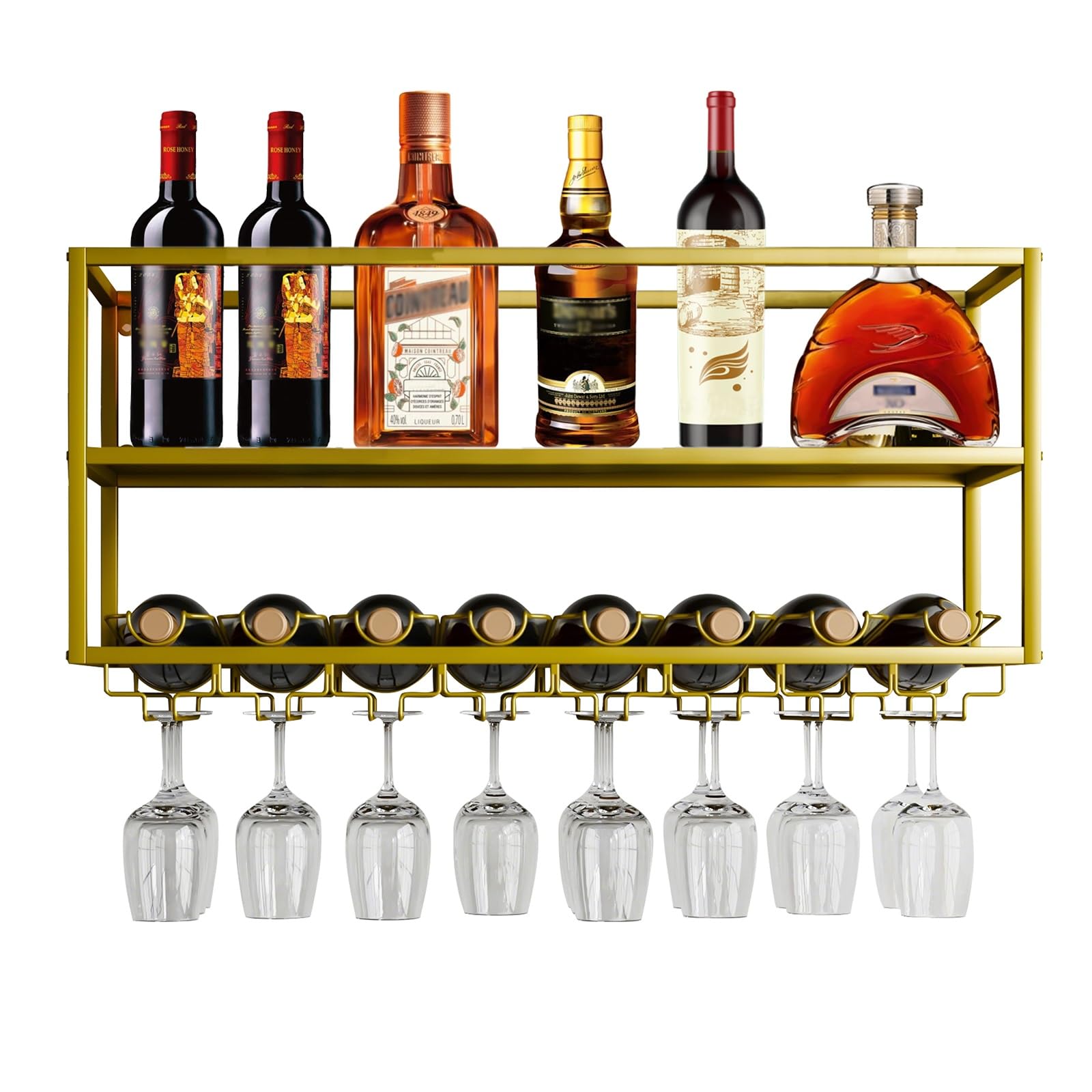 Rangement suspendu bouteilles de vin pour une cuisine moderne chic