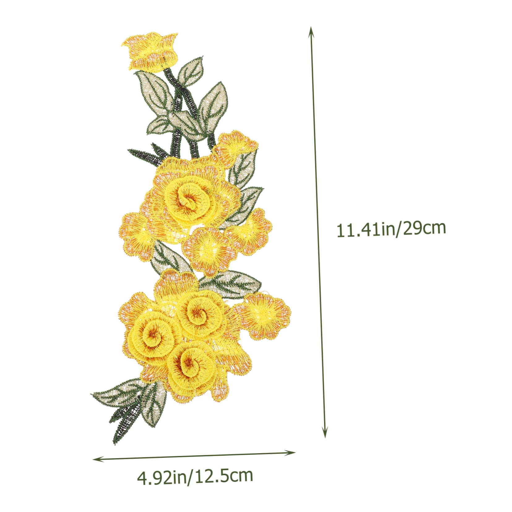 Kleiderapplikationen, Gestickte Blumen-Stoffaufnäher, 6 Stück, romantische Aufnäher
