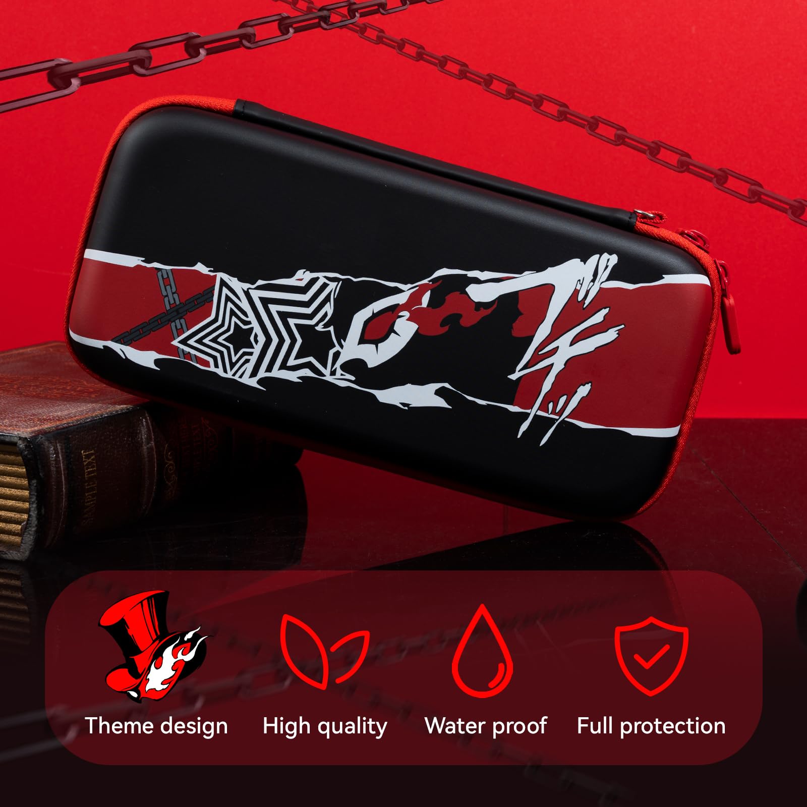 Funda de transporte para Nintendo Switch/Switch OLED, funda rígida protectora portátil de viaje con 20 ranuras para tarjetas de juego, funda de almacenamiento rígida para consola Switch y