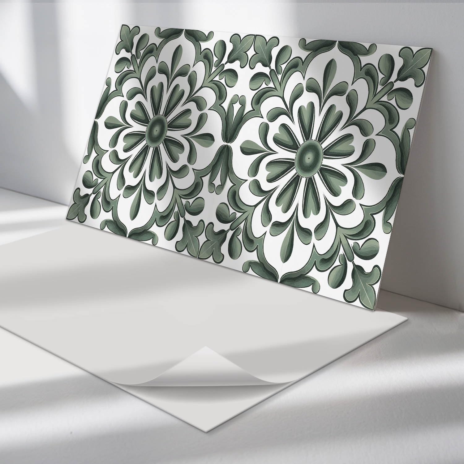 Panneaux en Vinyle Motif Floral en Cercle Format Rectangle