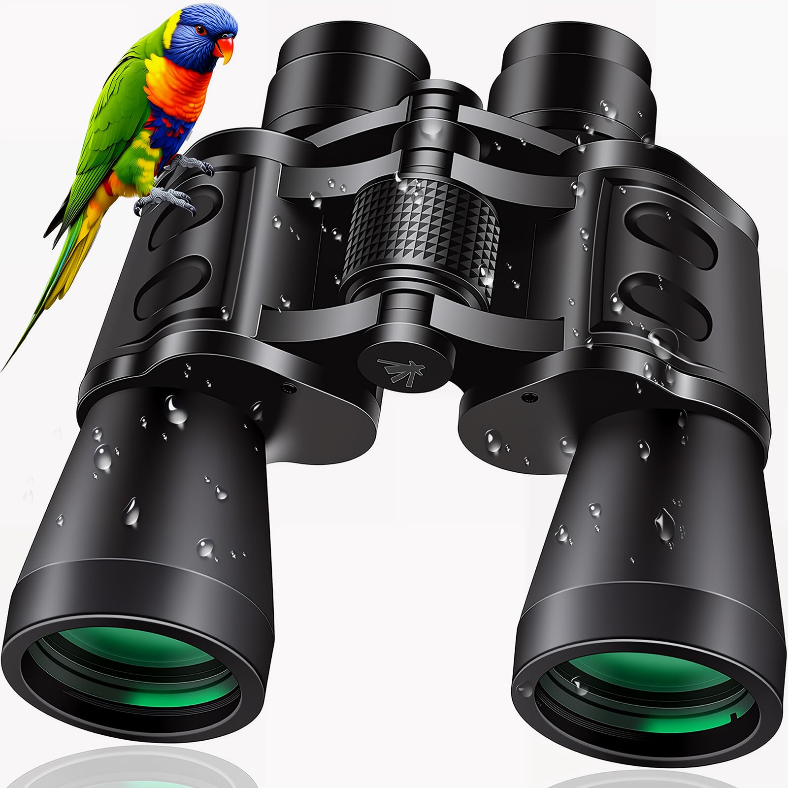 Sfeoot 20x50 High Powered Binoculars for Adults, Clear Durable Binoculars for Bird Watching Sightseeing Wildlife Watching Travel Hunting Football Games Stargazing with Carrying Case & Strap