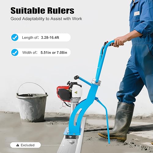 Miniatura 4 de Máquina vibradora de hormigón de 4 tiempos 35.8CC Gasolina Concreto solado Cemento Vibrador 900W, máquina vibradora de cemento de motor de gas con