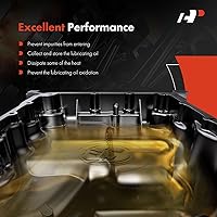 Vista 5 de A-Premium Cárter de aceite de motor con tapón de drenaje compatible con Hyundai Genesis Coupé 2010 2011 2012 2013 2014 L4 2.0L