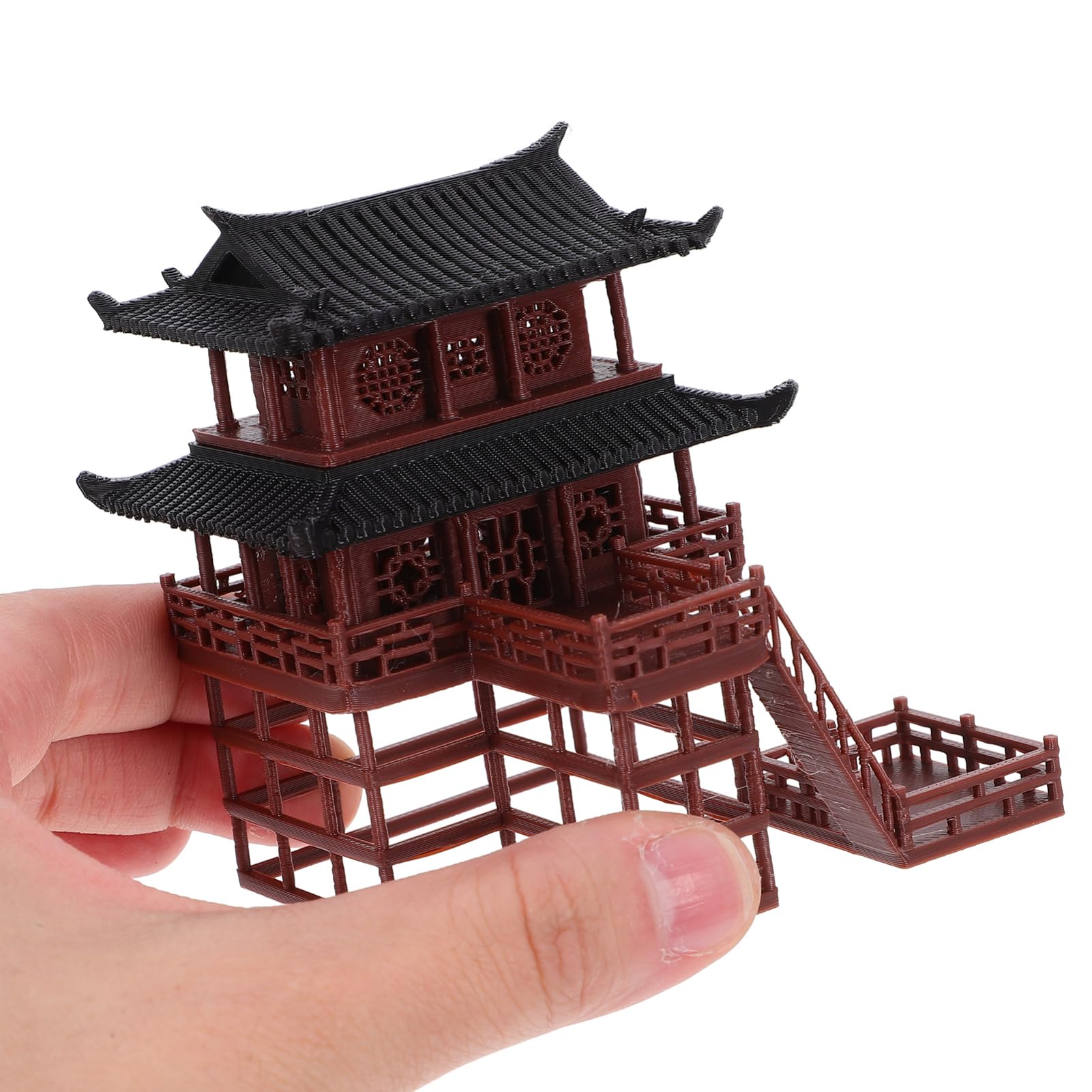 Miniature Pagoda Statue – Chinese Architecture Feng Shui Garden Decor For Fairy Gardens & Terrariums