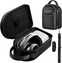 typecase Carrying Case for Oculus Quest 2, Elite Strap & Quest 2 Accessories - Holds Controllers, Battery Packs, Link Cables & Face Covers - Protective Travel Bag Compatible with Meta Quest 2 & 3