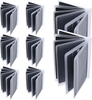 8 Pcs Plastic Credit Wallet Insert Card Holder, Clear Wallet Credit Card Sleeves for Picture Photo Receipt Insert for Bifold or Trifold (6 Pages)
