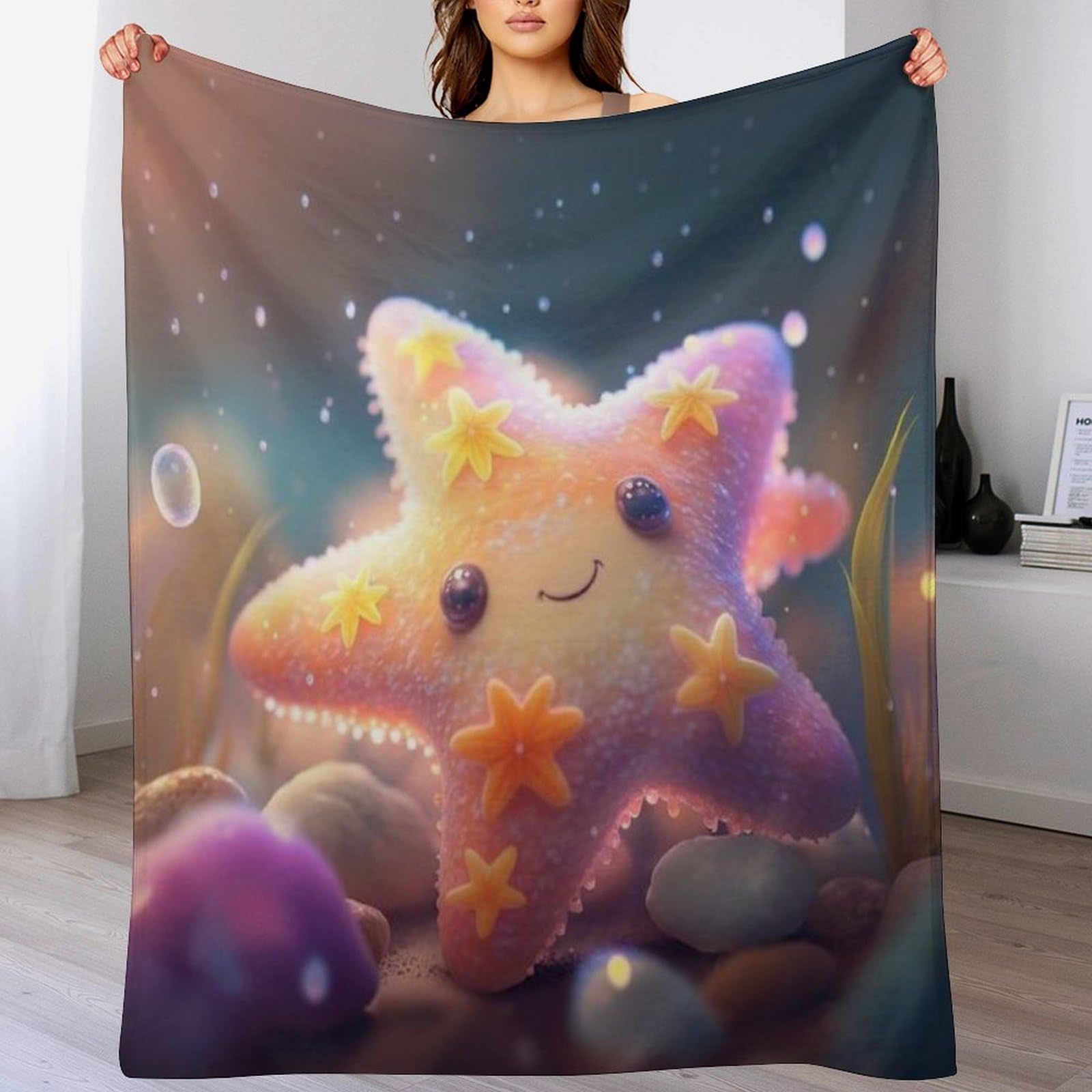 Manta de sofa de franela suave Sternfish para tardes de cine en casa