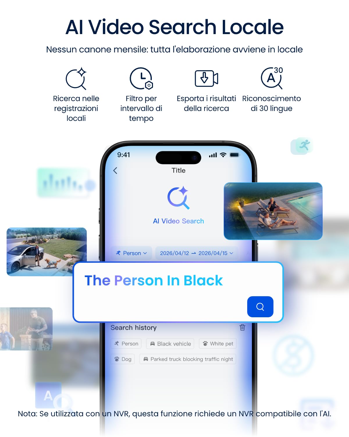 Reolink OMVI 3i WiFi, Telecamera Wi-Fi Esterno 10MP+8MP, Tripla Lente | Pan-Tilt a Visione di 360°, SyncTrack e Auto Tracking, Wi-Fi 6 Dual Band, AI Video Search Locale, Senza Canone Mensile