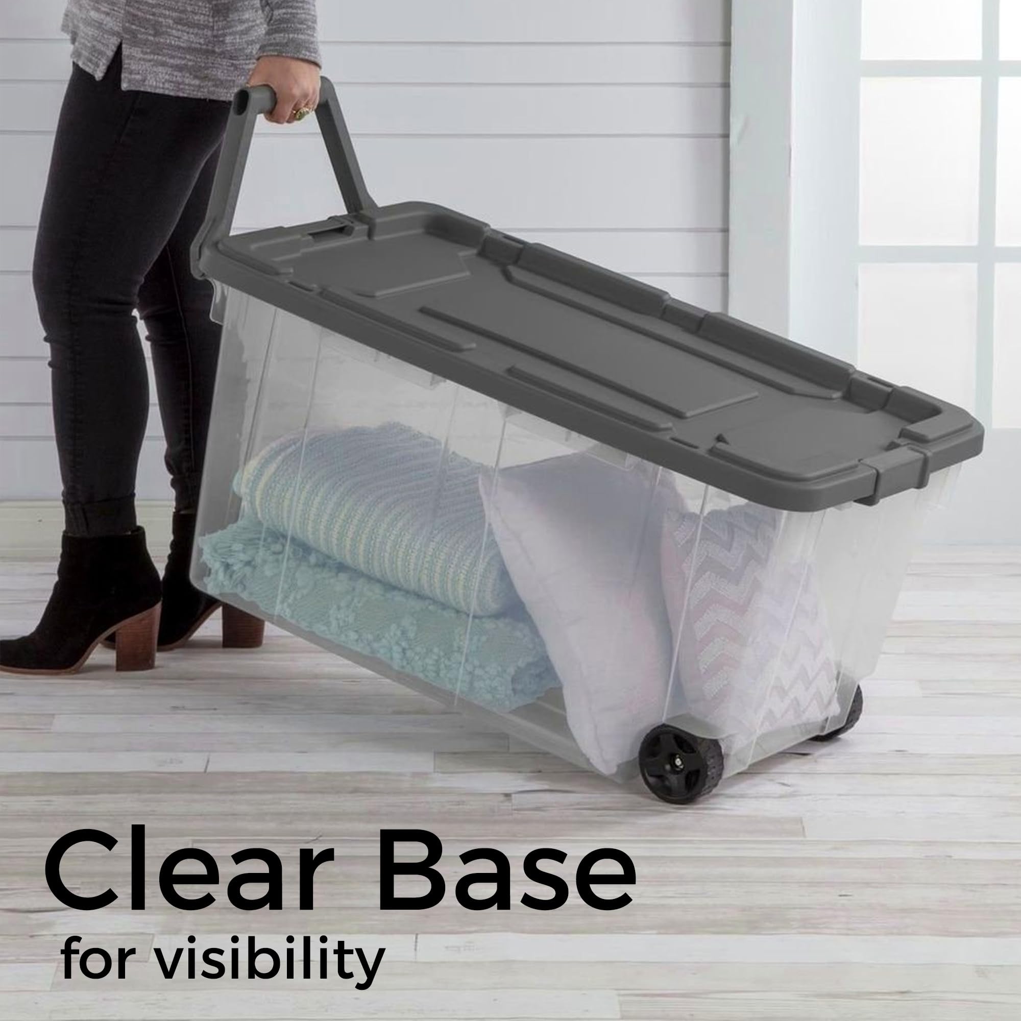 Best 40 Gallon Storage Bin: Top 5 Picks for 2026 2 Generic Extra Large Clear Wheeled Storage Bin, 40 Gallon, Plastic Container with — product photo