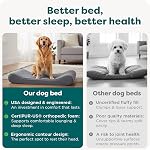 FurHaven Pet Lit de chien Orthopédie Ultra Plush Luxe Lounner Chien de lit pour animaux & Chats, Gray, Jumbo