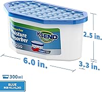 Vista 2 de Absorbentes de humedad, paquete de 12, deshumidificador compacto para armario, cajas absorbentes de humedad eficientes, absorbente de humedad