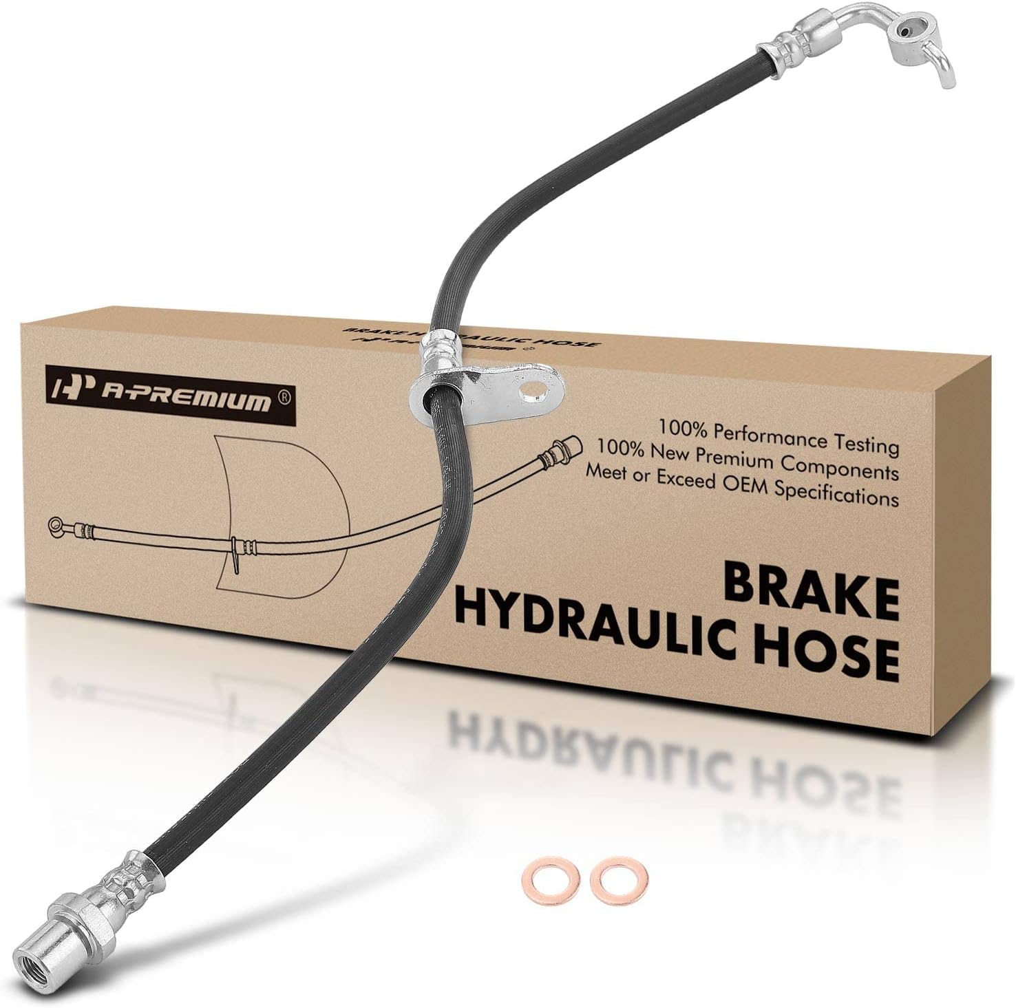 A-Premium Rear Passenger Brake Hydraulic Hose Compatible with Subaru Models - Outback 2010 2011 2012 2.5L 3.6L - Replace# 26541AJ081