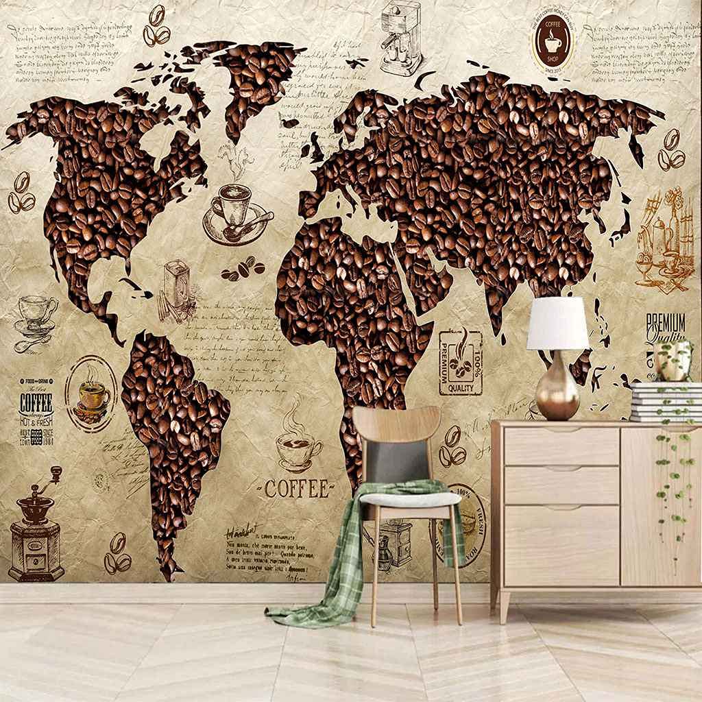 Papier peint pour salon grain de café poster mural 3D 150x105 cm