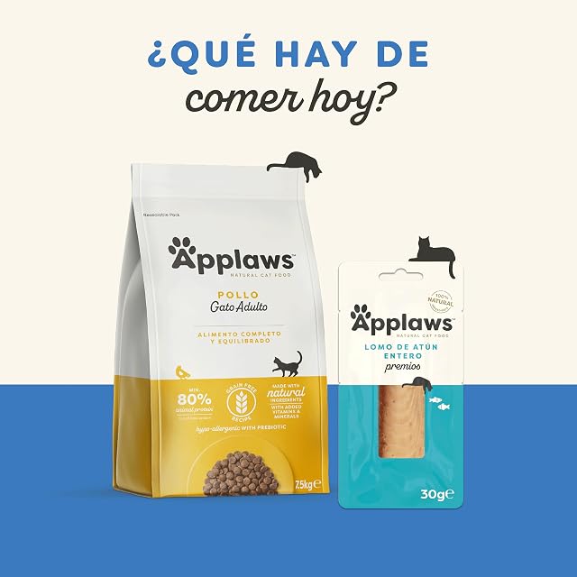 Foto 5 de 5 de Applaws 100 % Natural Snack húmedo para Gatos y Gatitos, Pack Multipack de lomos para Gatos Adultos