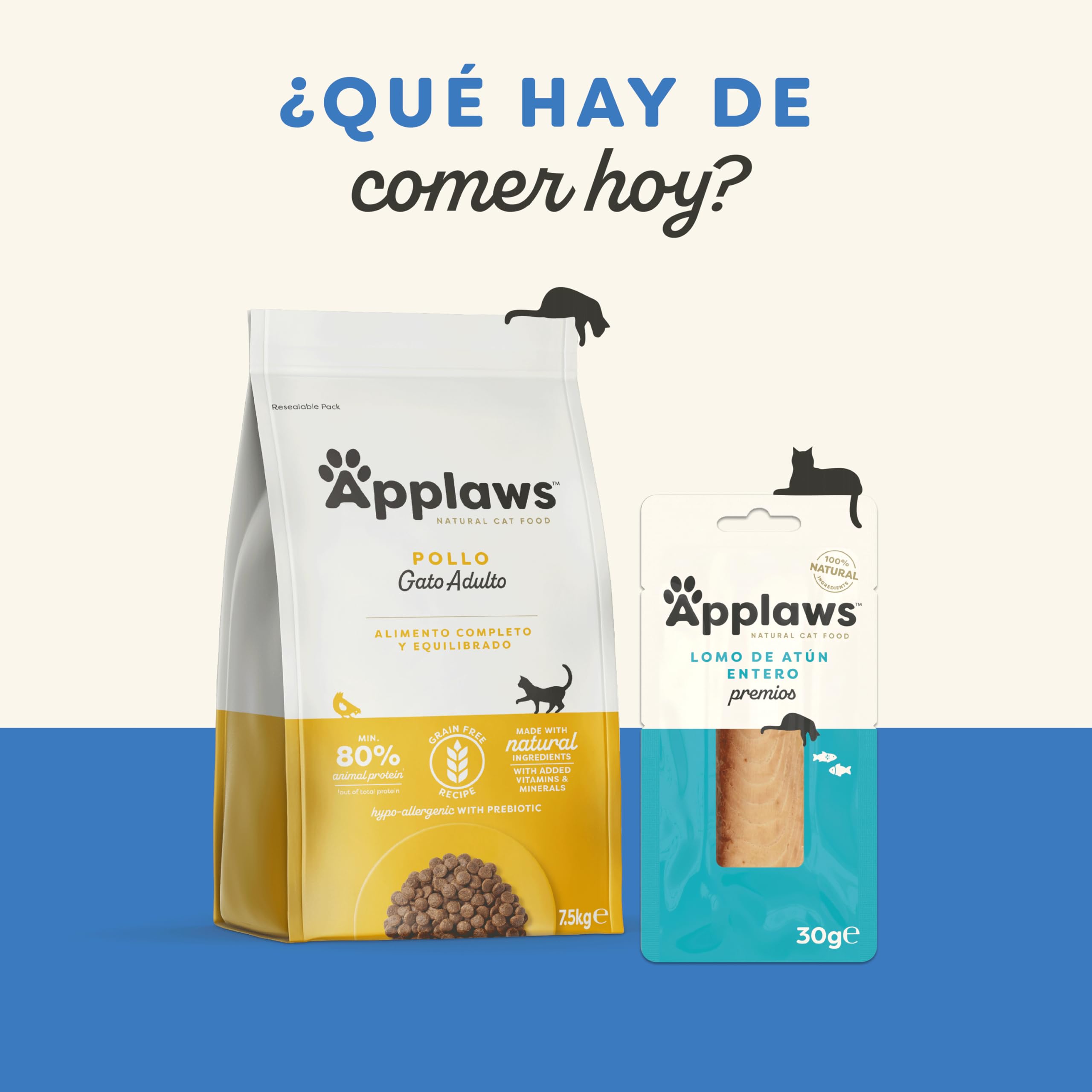 Applaws 100 % Natural Snack húmedo para Gatos y Gatitos, Pack Multipack de lomos para Gatos Adultos, 12 × 30 g bolsitas