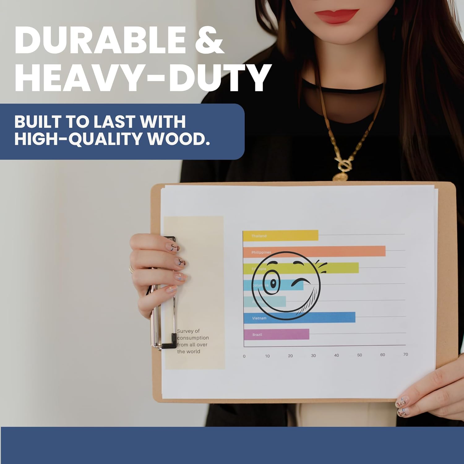 Clipboards 30 Pack Bulk - Hard Back Clip Boards, Letter Size A4, 12.5 x 9 in, Holds 50 Sheets with Secure Clip & Rubber Corners – Sturdy Board for Classroom, School, Office, Field Use - Performore