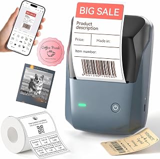 NIIMBOT B1 Pro 300 DPI Label Maker with Red & Black Printing, Blue | Bluetooth Thermal Label Printer for Photos, Scrapbooks, Home, Office, Small Business, Inkless Label Maker with 1 Tape