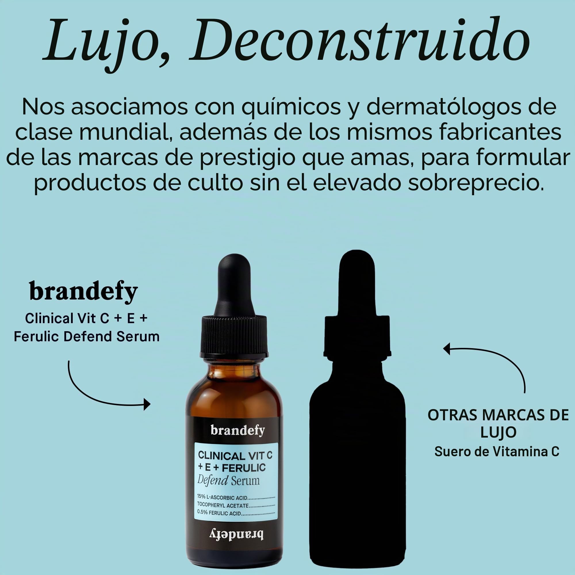 Skincall - Suero de vitamina C, CE + ácido ferúlico 15% L. Ácido ascórbico, 0.5% ácido ferúlico y vitamina E. Suero de vitamina C, corrector de manchas oscuras, suero facial antioxidante, suero
