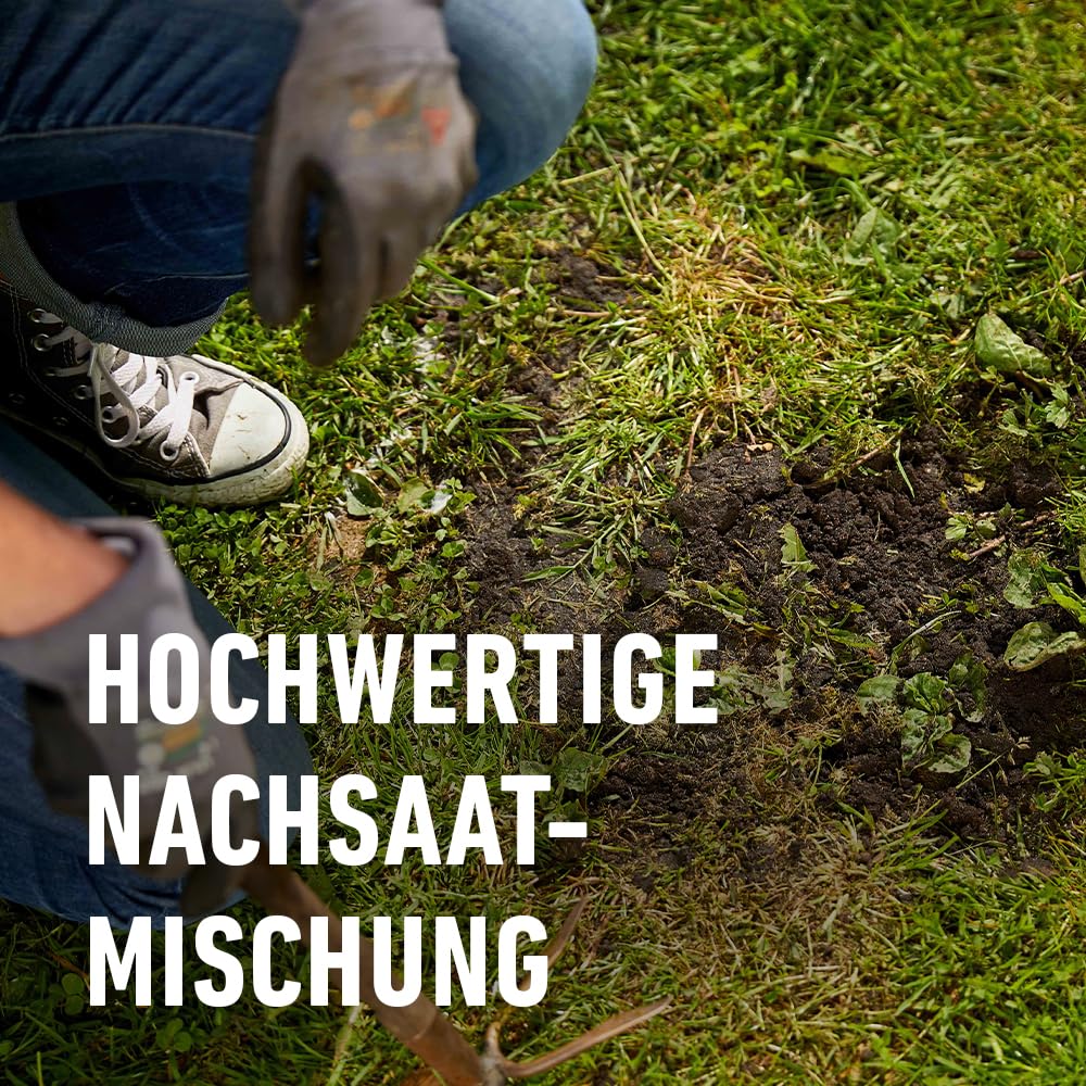 COMPO SAAT Nachsaat-Rasen - für Lücken und kahle Stellen - zuverlässiger Nachsaatrasen - hochwertige Saatgutmischung mit Premium-Mantelsaat - 2 kg für 100 m²