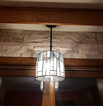 ARTZONE Tiffany Pendant Light, 8''Wide Pendant Lighting for