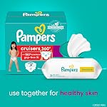 Pampers Couches - Croiseurs 360 degrés - Taille 5, 128 Compte, jusqu'à 100% Fit étanche, conçu pour les bébés actifs, tirer sur la couche, EZ Tabs off conçus pour des changements faciles