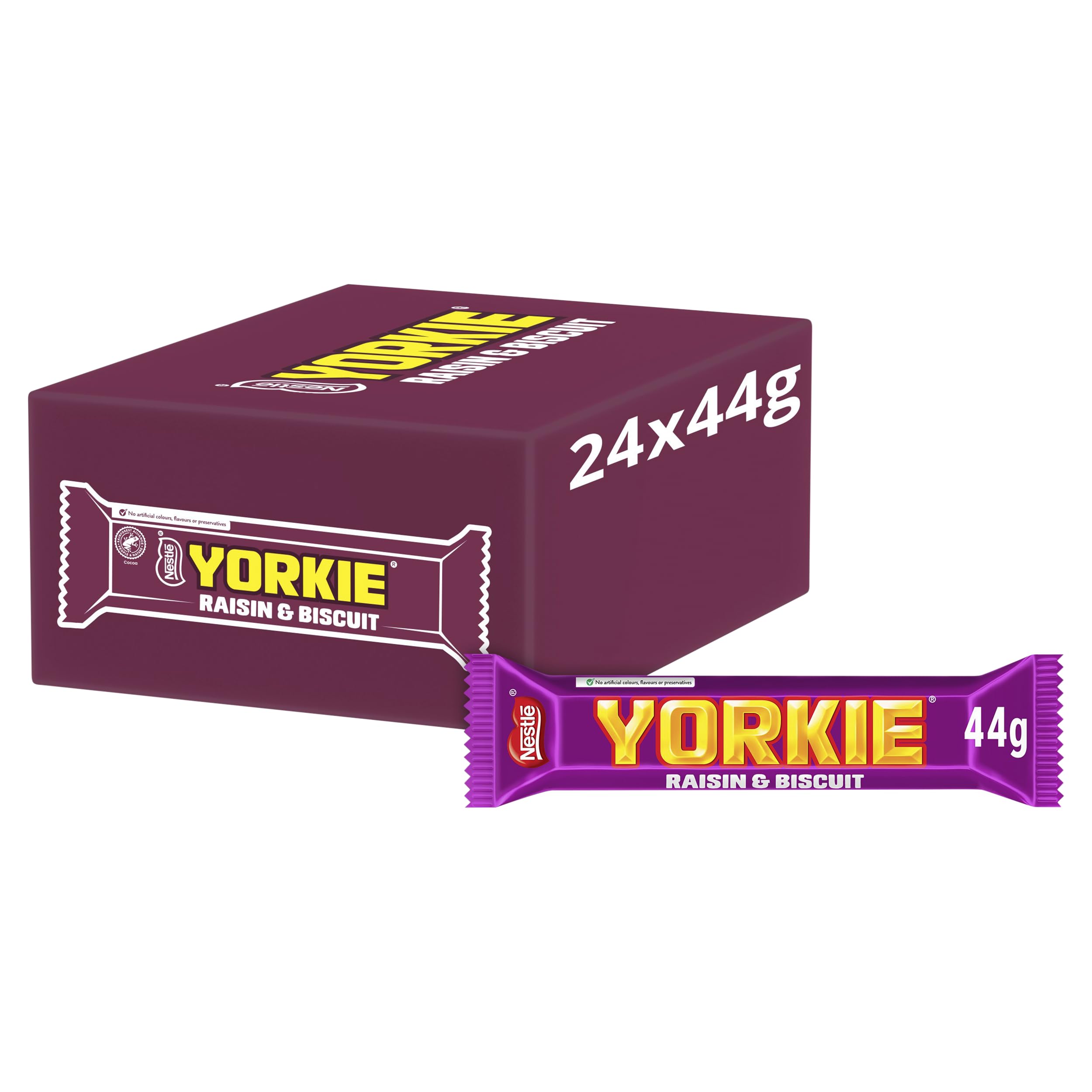 Nestlé Yorkie Raisin and Biscuit Milk Chocolate Bars, 24 x 44 g