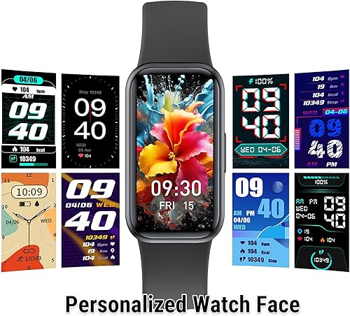 Miniatura 5 de ZURURU Reloj de seguimiento de actividad física con monitor de oxígeno en sangre y frecuencia auditiva, reloj inteligente con seguimiento de