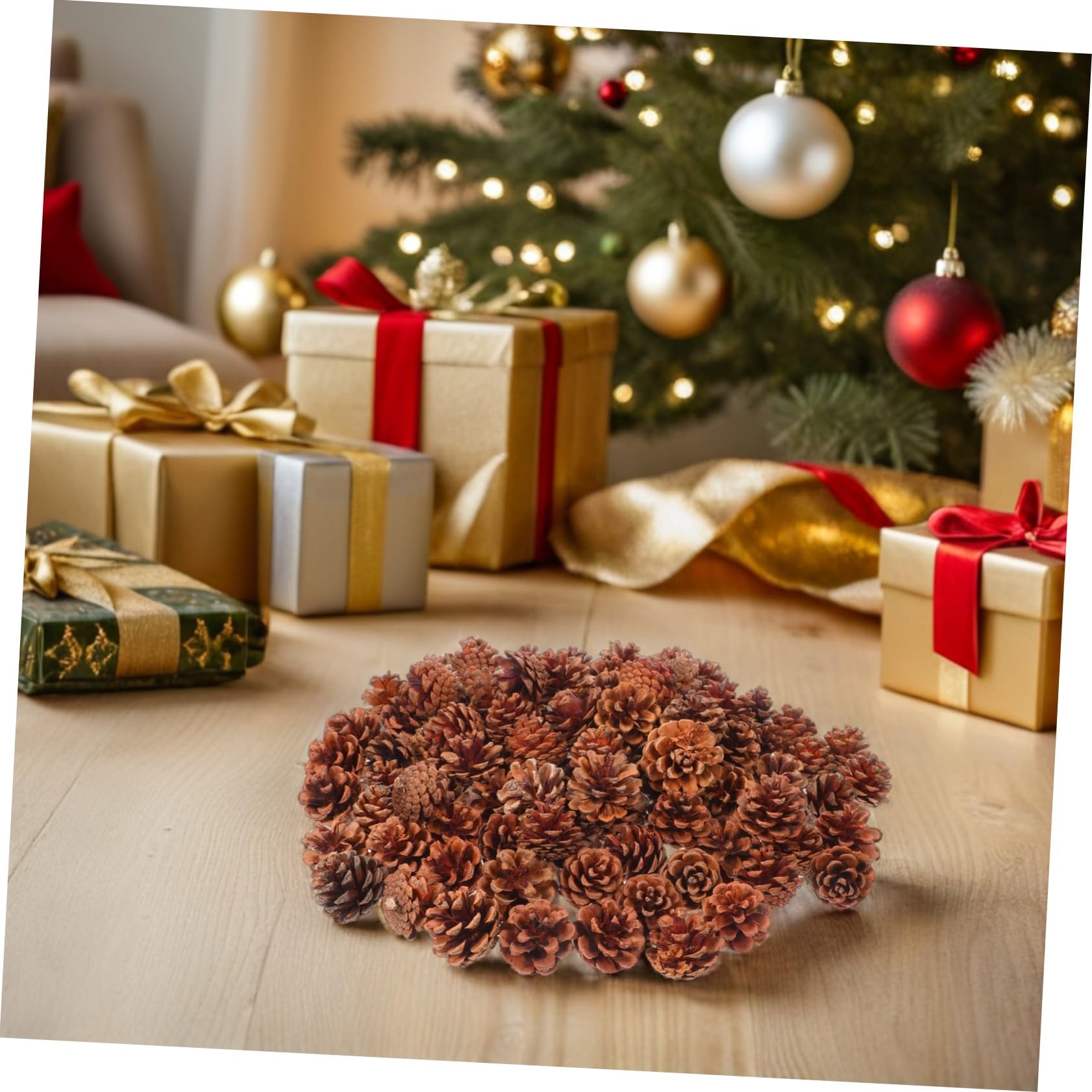 IMIKEYA 130stücke Mini-tannenzapfen Kleine Tannenzapfen für Herbst-DIY-bastelarbeiten Thanksgiving-vasenfüller Winter-weihnachtsdeko Hochzeits-Dekorationen