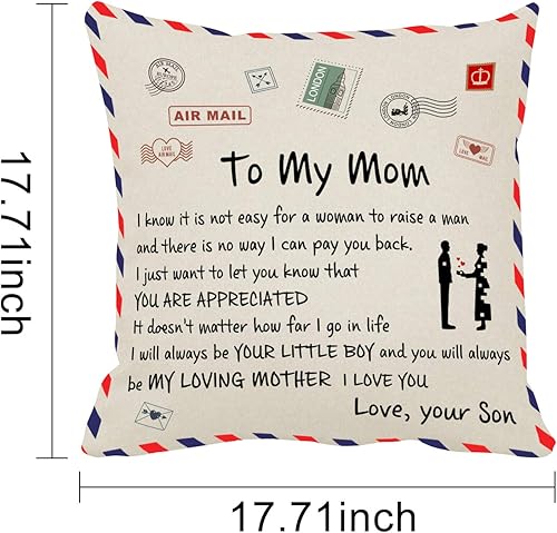 Miniatura 5 de Kenon Fundas de almohada personalizadas para mamá, funda de almohada cuadrada decorativa personalizada para mamá de hijo, día de la madre, regalos